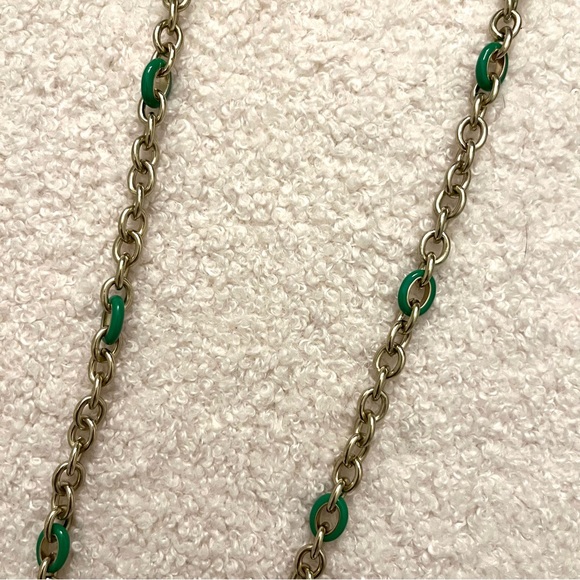 🏷️🎉🆕 j. crew • gold & green chain link layering necklace - Picture 4 of 11